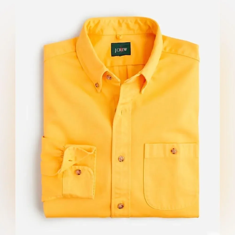 J.Crew Relaxed garment-dyed heavyweight twill shirt Men NWT Size S